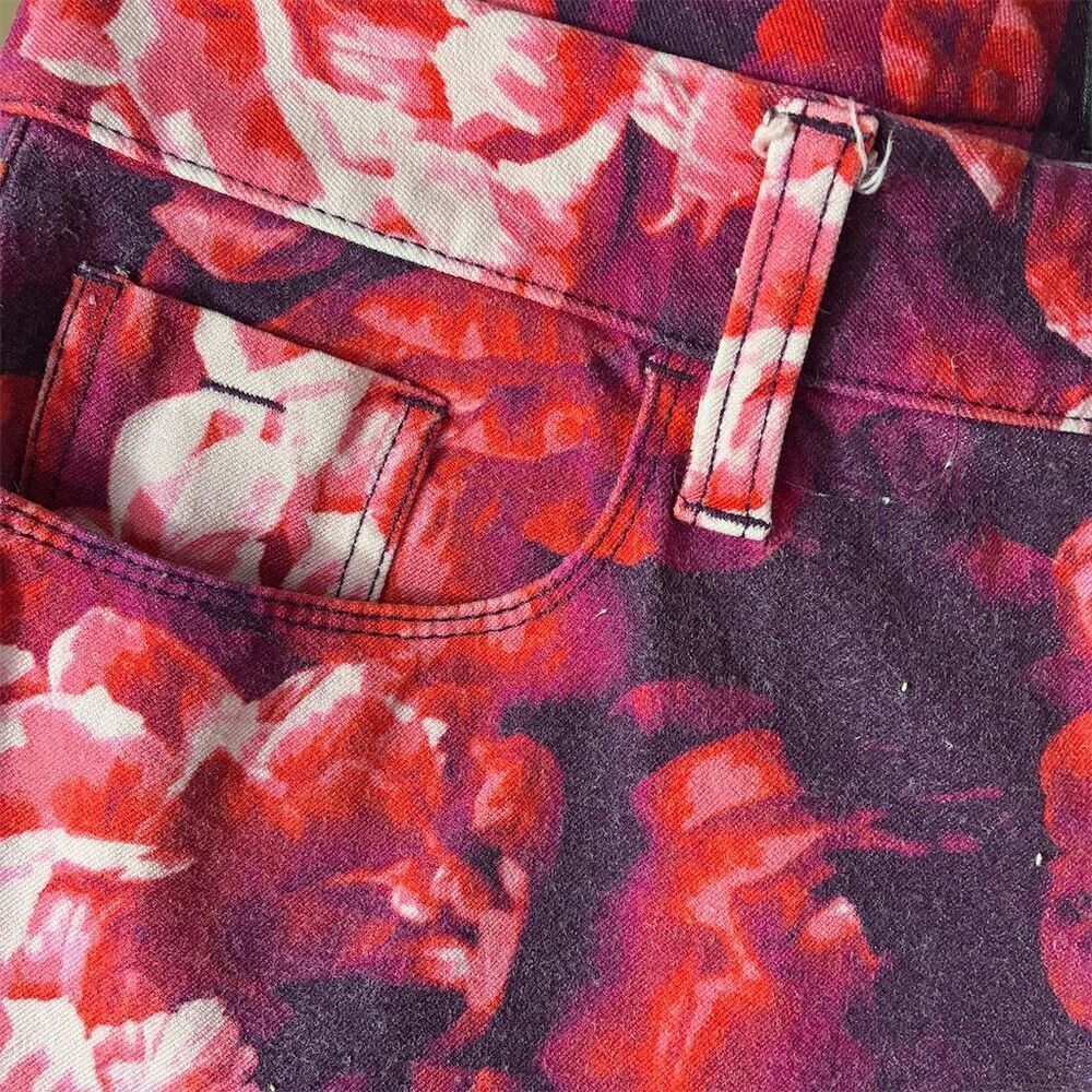 Banana Republic Women's Floral Skinny Ankle Pants Multicolor Size 0 - Picture 3 of 10